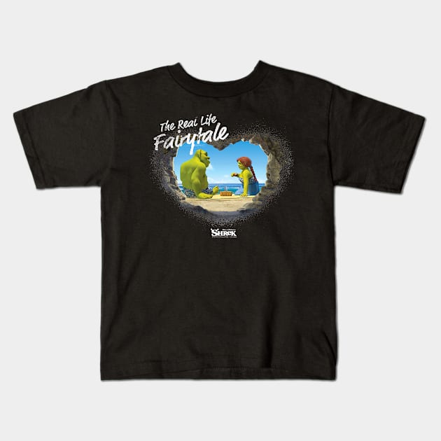 Shrek and Fiona Real Life Fairy Tale Kids T-Shirt by jadolomadolo